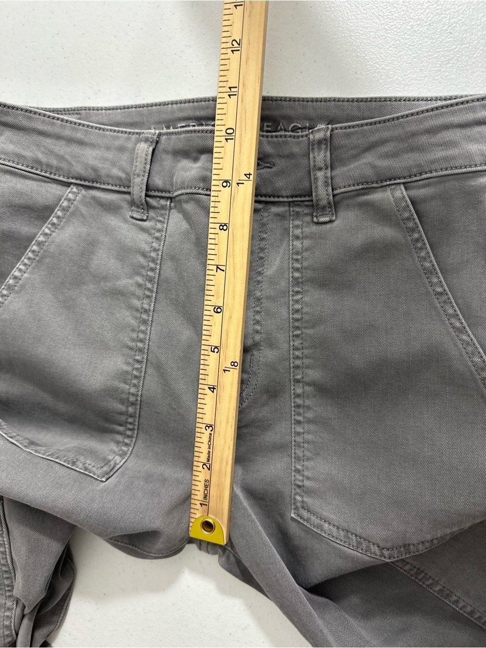 American Eagle Size 8 Long Hi-Rise Gray Cargo Jegging Next Level Stretch - Picture 11 of 14